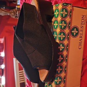 Woman black strech sandles new